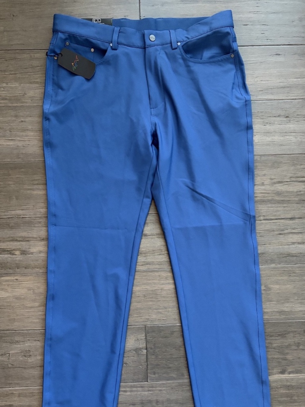 NWT Greg Norman Golf Pants Men 34x30 Light Navy Performance by Design Blue/Grey